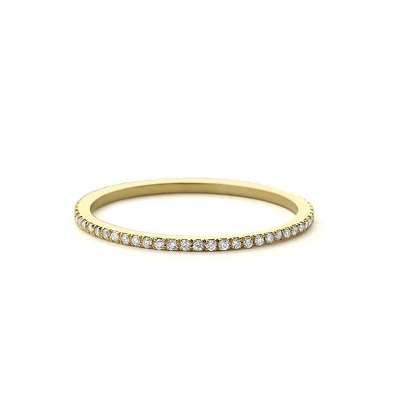 🍒3/$30 New Dainty Gold Pave Stacking Ring - Picture 3 of 6